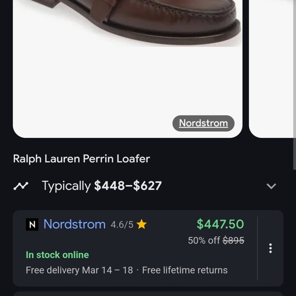 Polo Ralph Lauren Full Leather Upper Strap and Brass Buckle Loafers - Picture 5 of 6